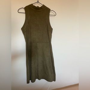 Faux Suede Mini Dress